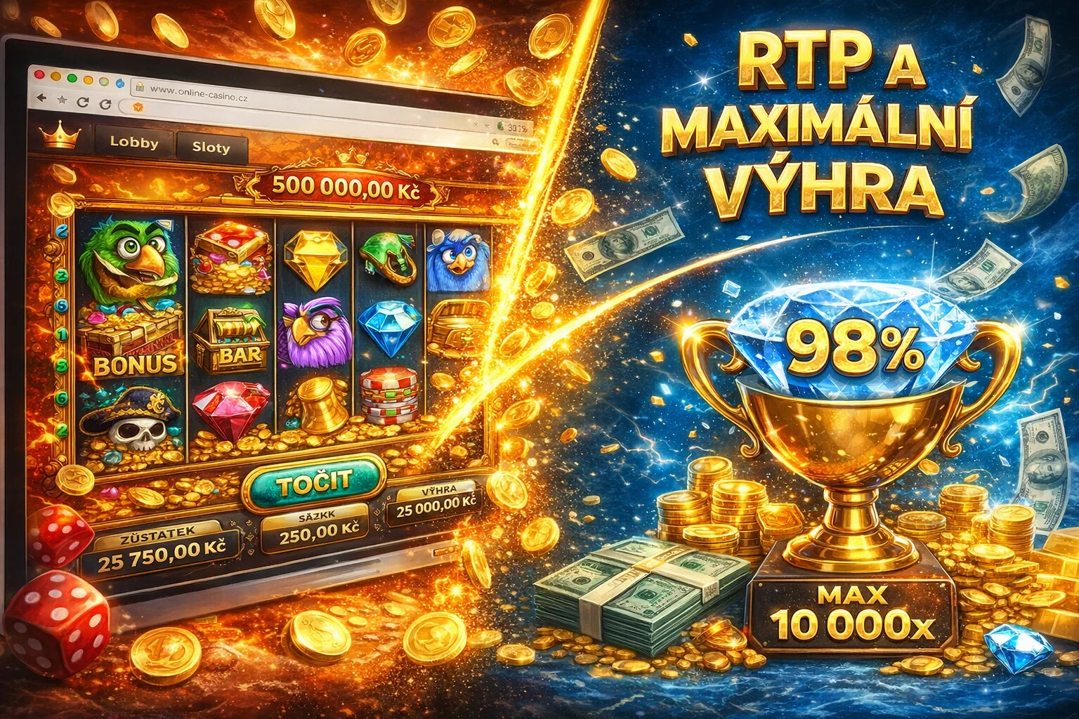 RTP a maximální výhra