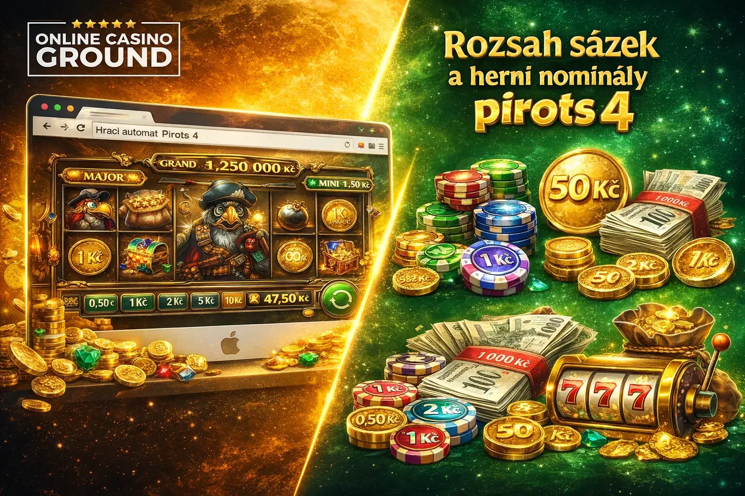 Rozsah sázek a herní nominály