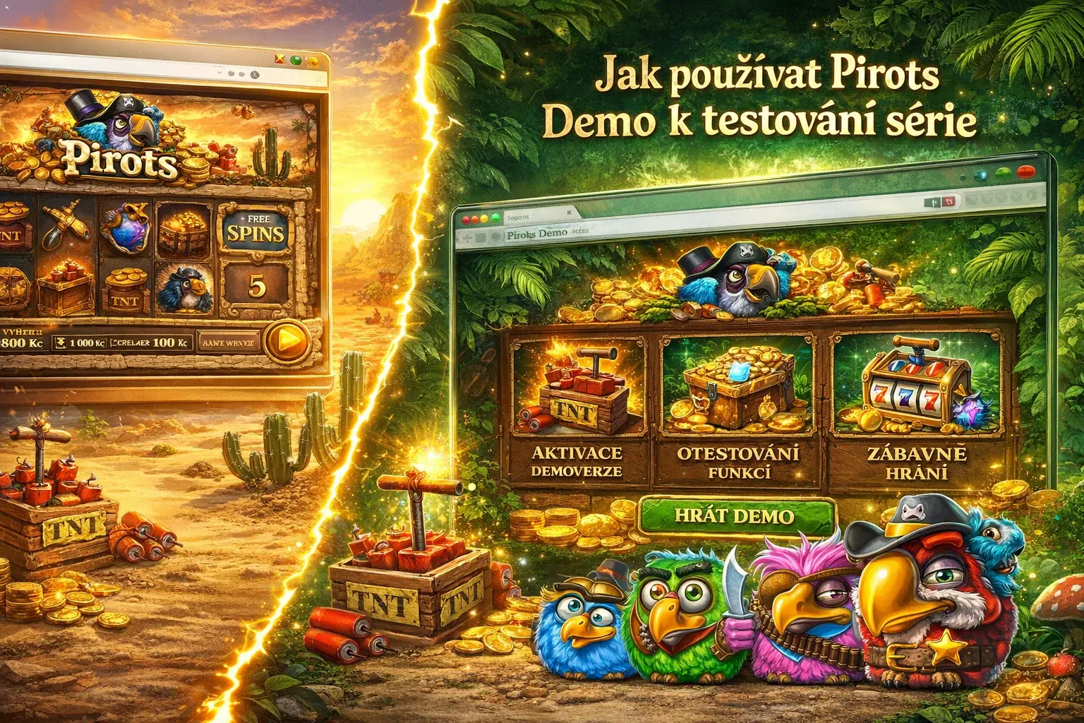 Jak používat Pirots Demo pro testování série