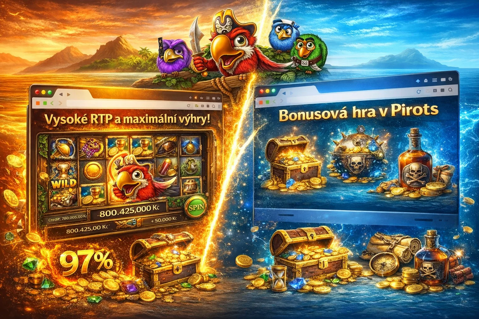 Bonusová hra v Pirots