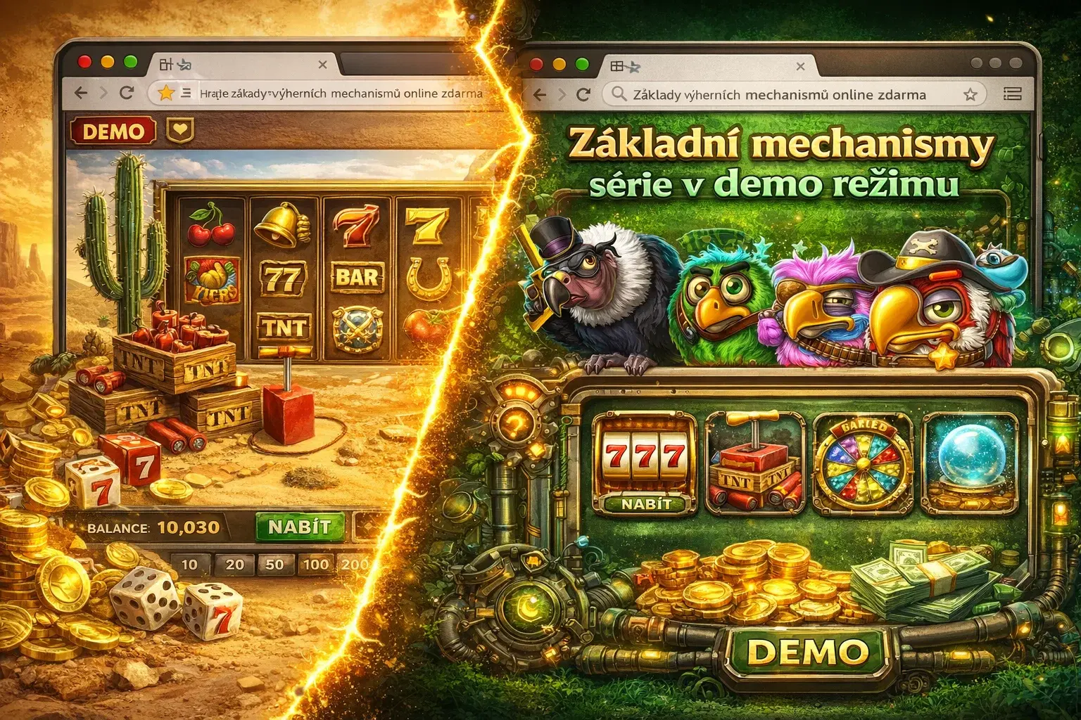 Hlavní mechaniky série v demo režimu